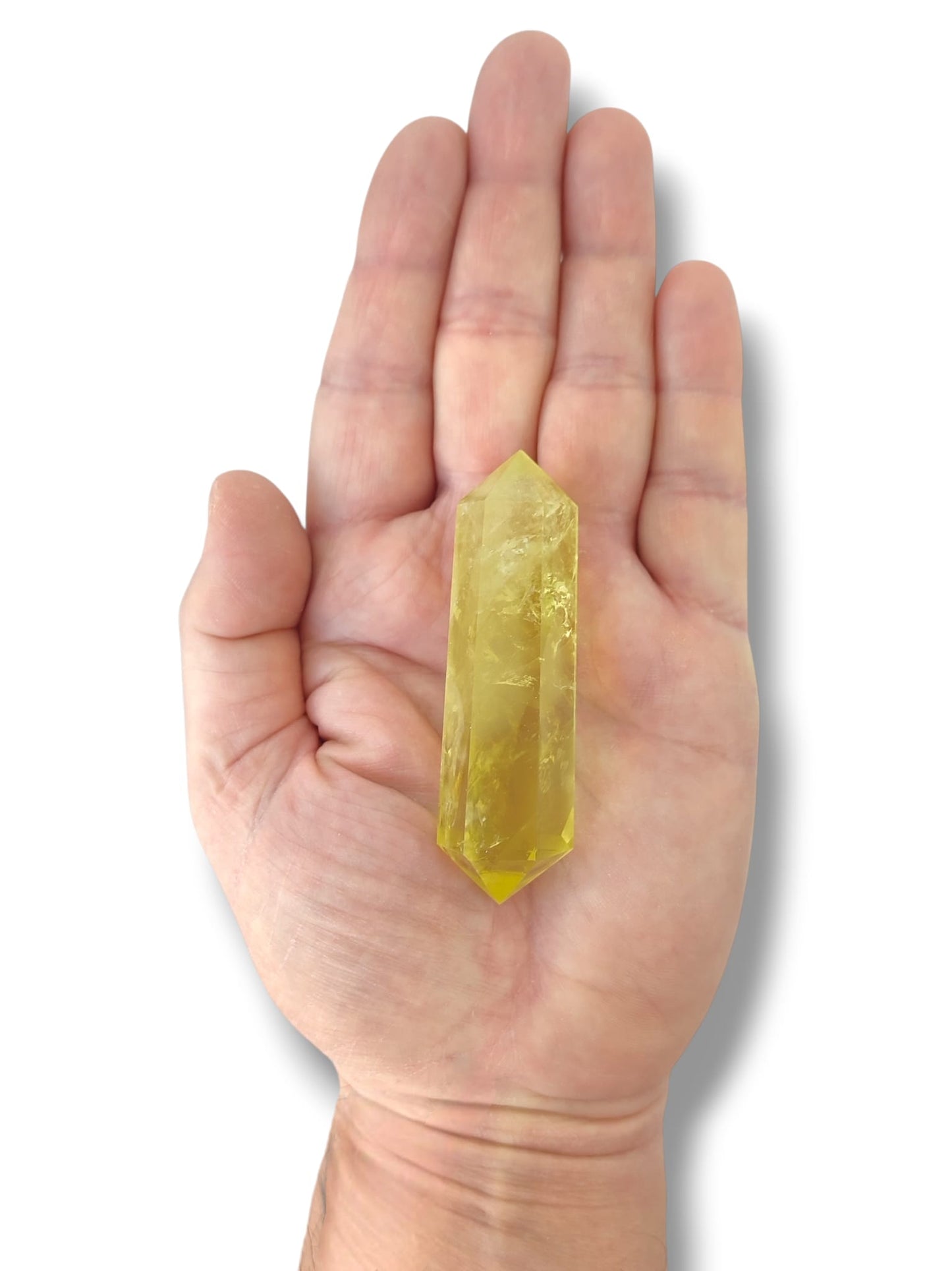 piedra citrino biterminado chakra plexo solar equilibrio energético