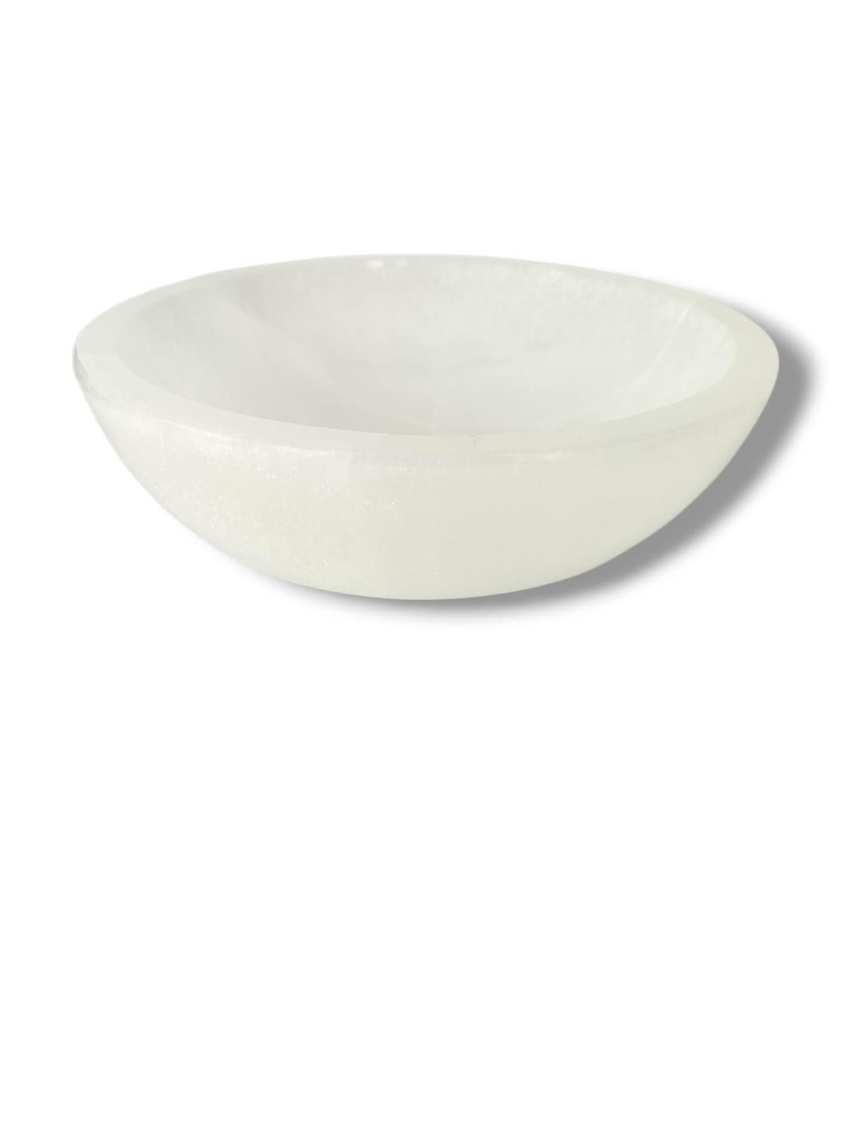 Cuenco de selenita blanca para reiki y sanación energética