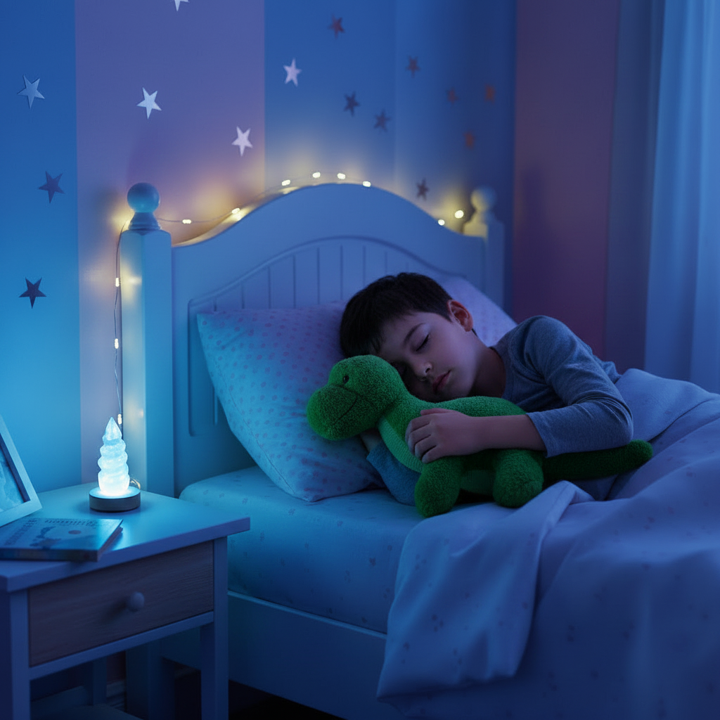 Lámpara Selenita Unicornio - Lámpara para Habitaciones Infantiles