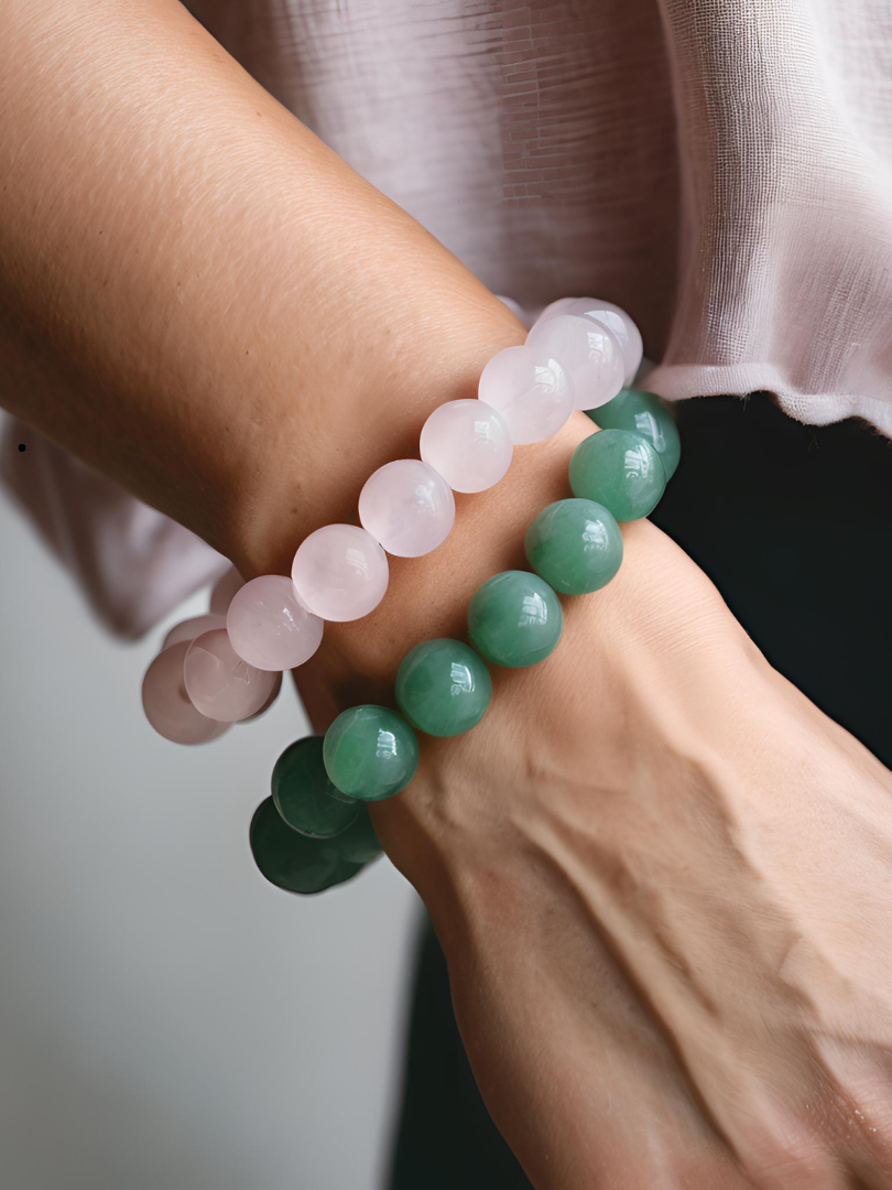 Sanación Emociones del Corazón - Mejora de la Autoestima , Bienestar, Paz Interior. 8mm (2 pulseras)