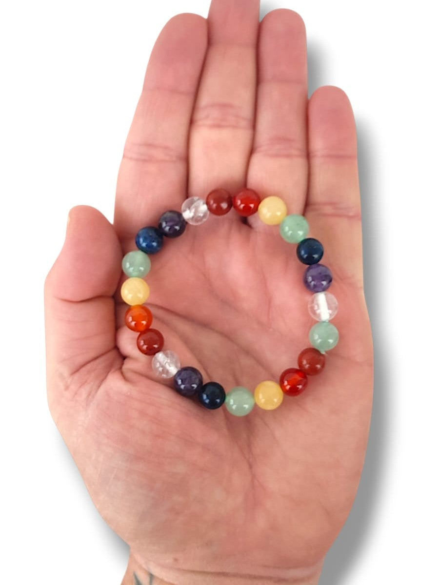 Pulsera energética 7 chakras 8mm protección espiritual y bienestar emocional