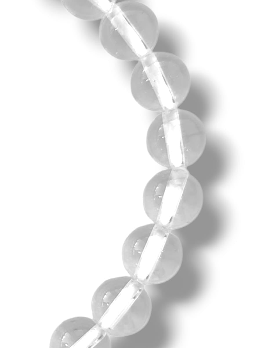Pulsera de cuarzo natural 8mm para equilibrio energético