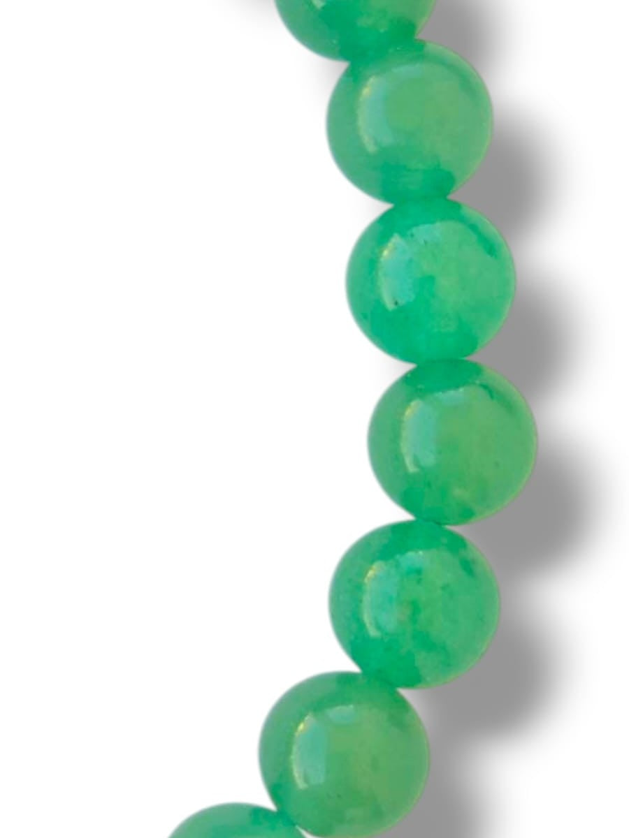 Joya artesanal pulsera de cuarzo verde para equilibrio y bienestar