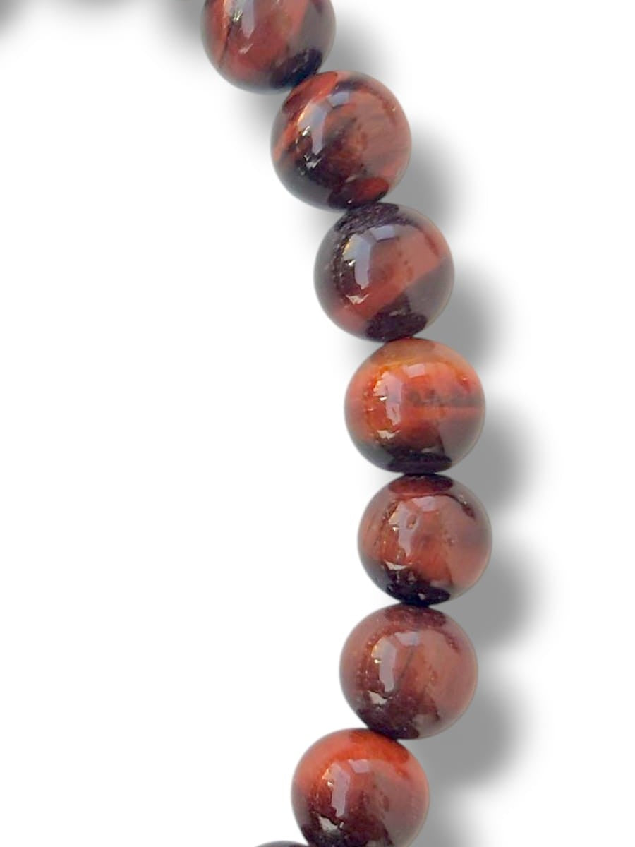 Pulsera de Ojo de Toro auténtico, mineral para confianza y vitalidad