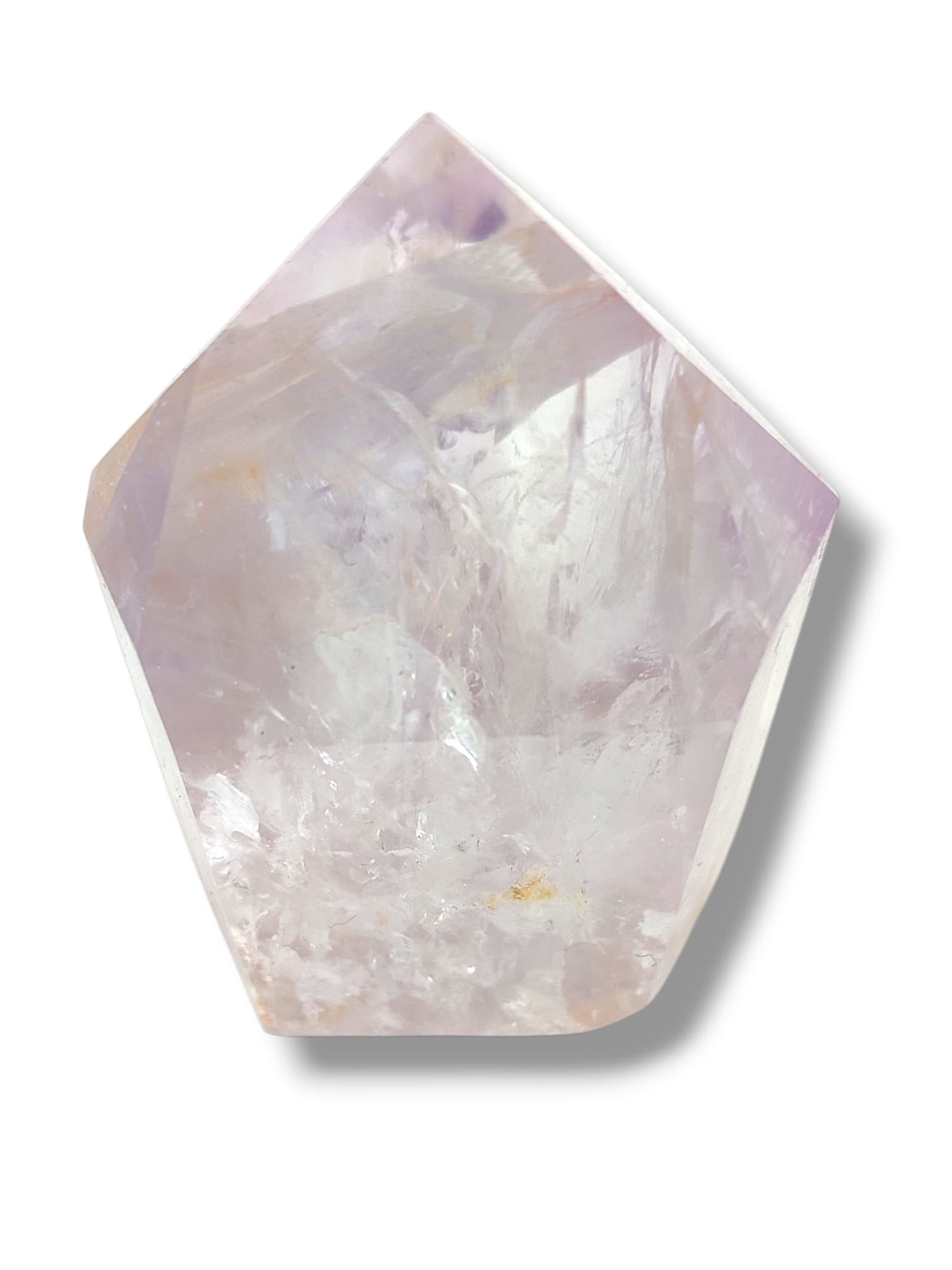 punta de amatista violeta con inclusiones naturales cristal de amatista pulido
