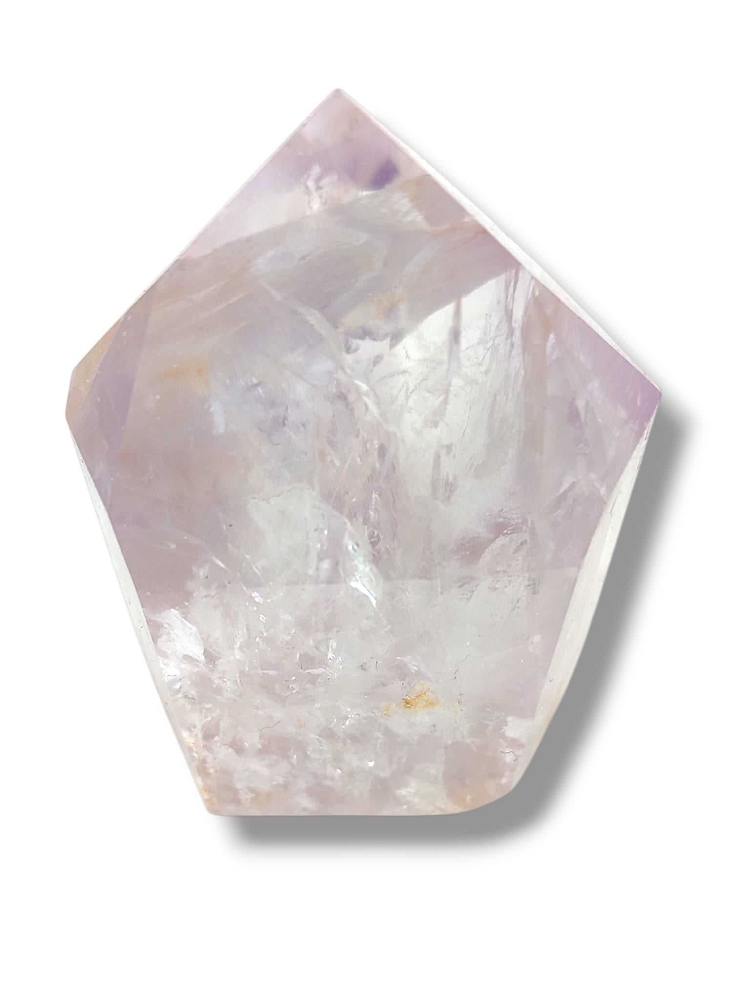 punta de amatista violeta con inclusiones naturales cristal de amatista pulido