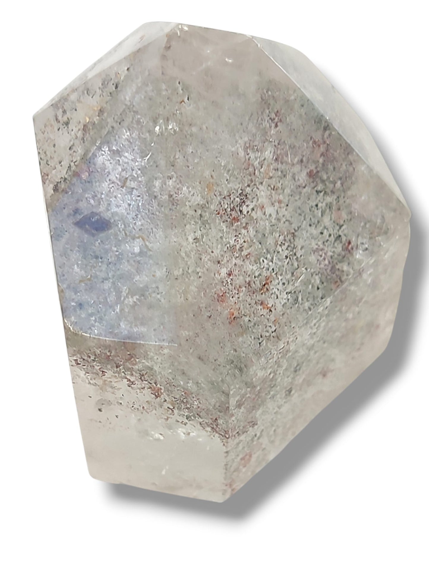 Cuarzo Chamánico con Inclusiones de Clorita y Hematite