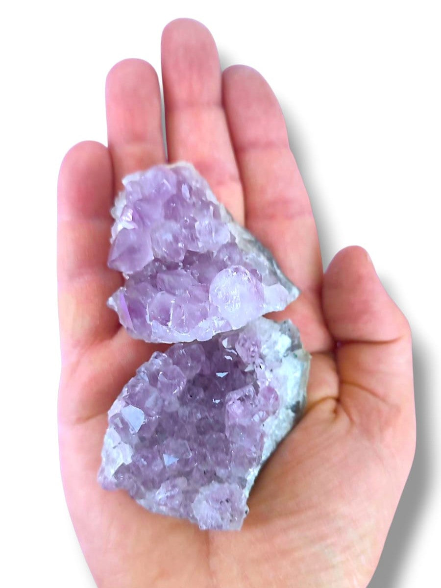 Drusas de amatista auténticas para meditación y armonización de espacios