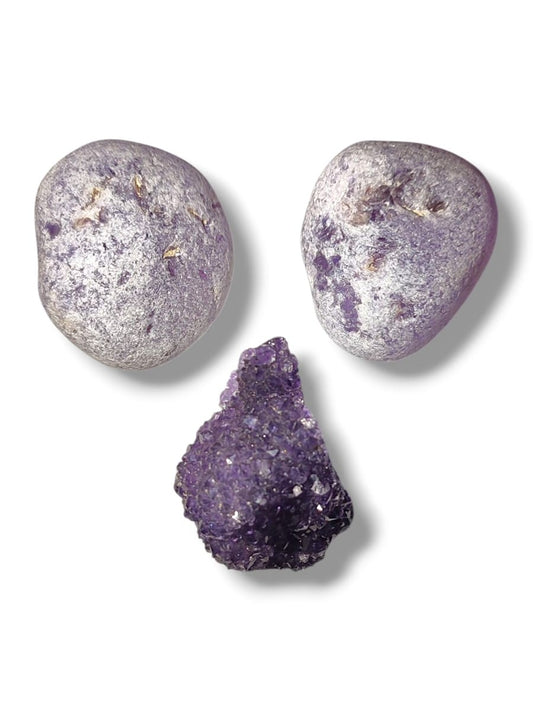 Kit Minerales - Cuarzos Visión Amatista y Piña de Amatista