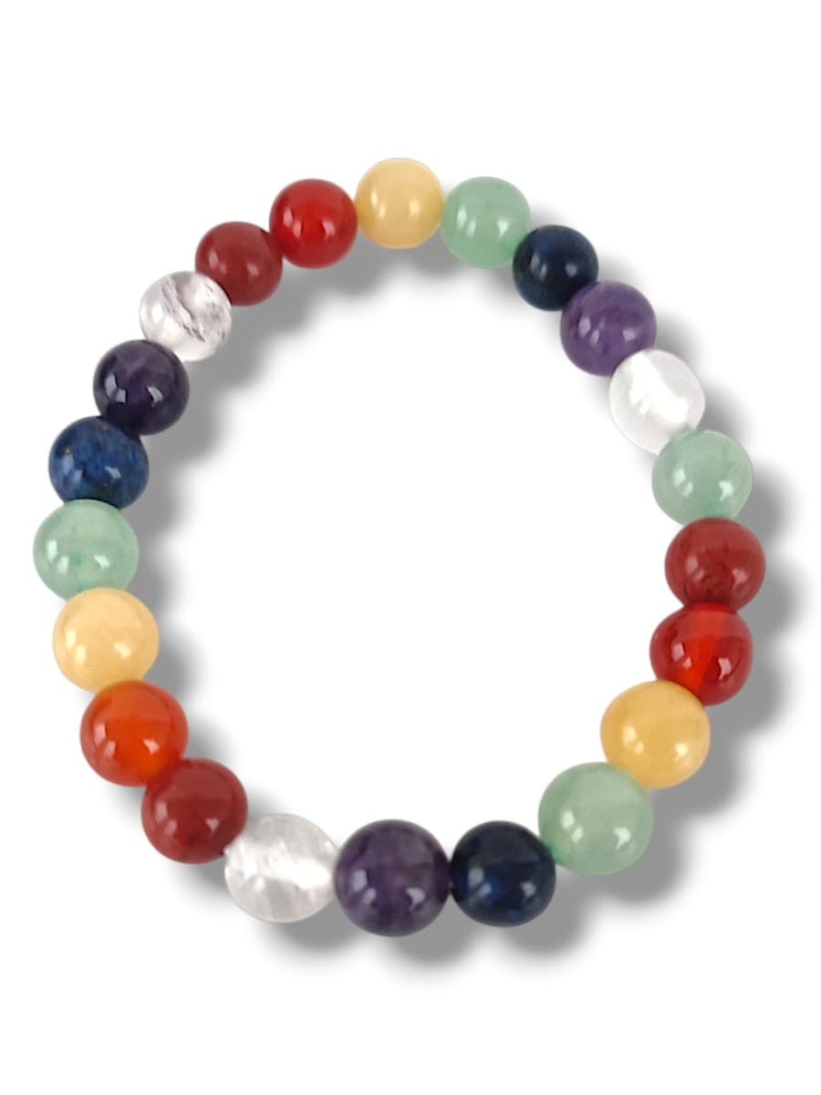 Pulsera de piedras de los 7 chakras para meditación y Reiki