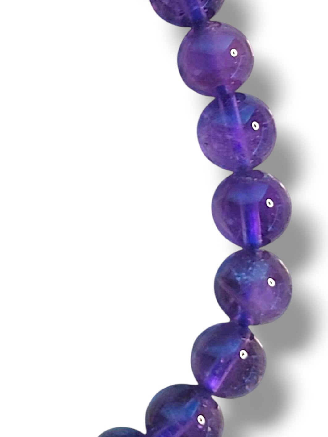 Pulsera de piedras amatista 8mm para meditación y equilibrio emocional