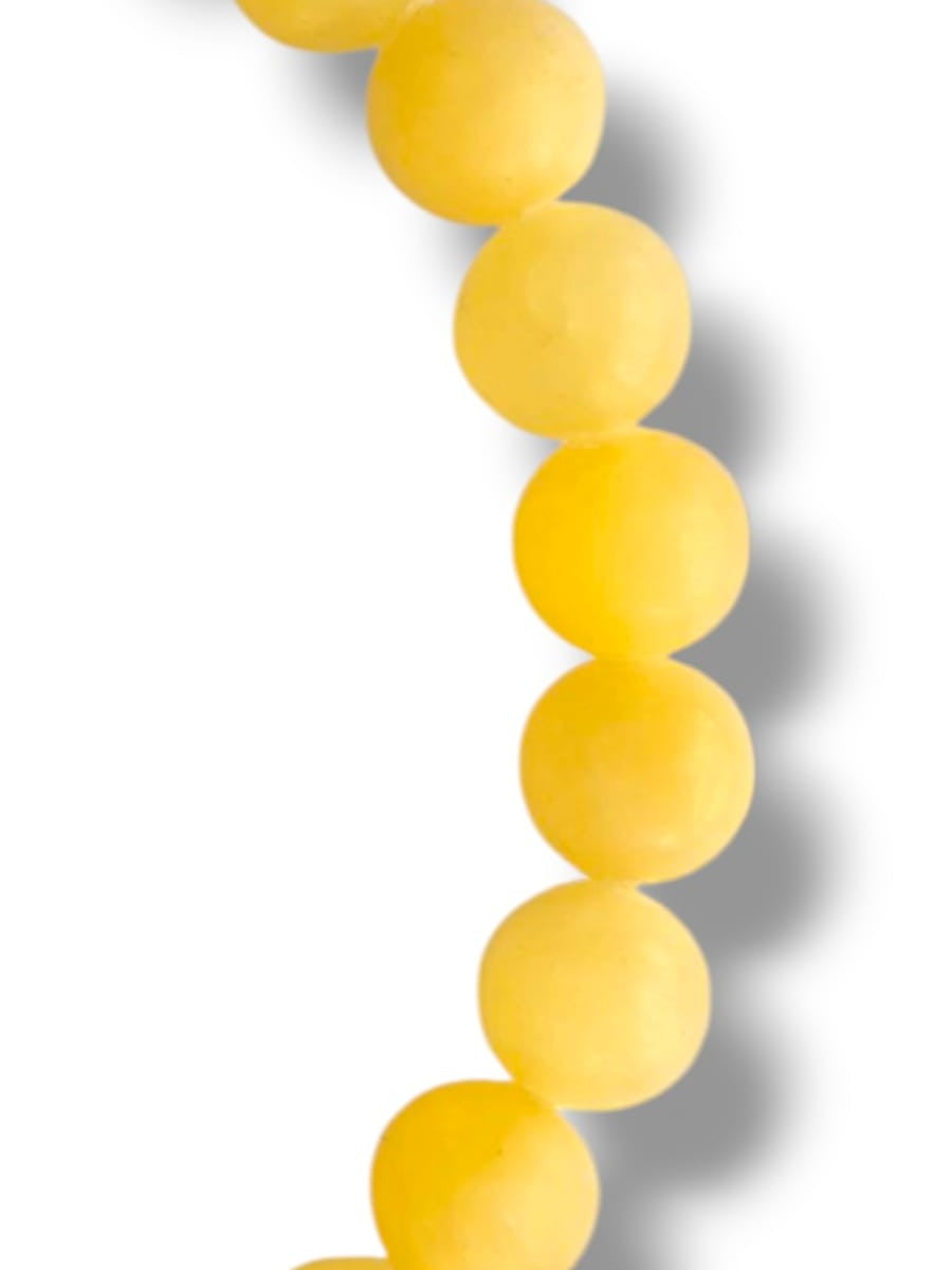 pulsera de calcita amarilla auténtica con propiedades de energía positiva y optimismo