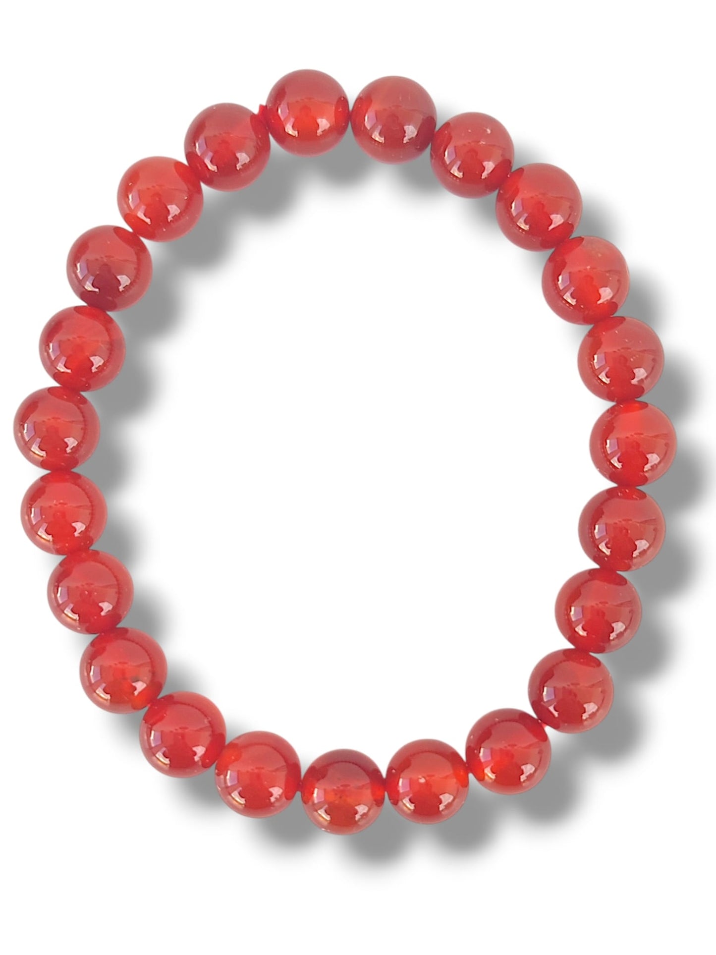 Pulsera de carneola naranja 8 mm para vitalidad, bienestar emocional y optimismo
