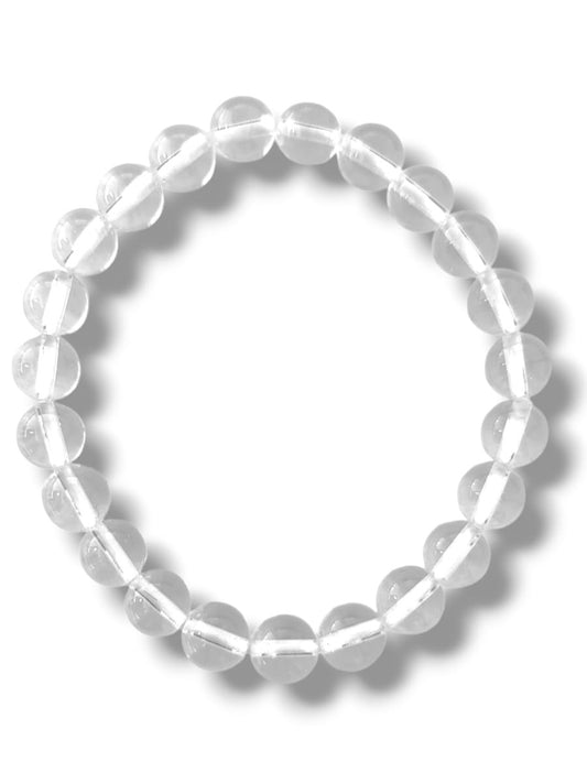 Pulsera de cuarzo de 8mm para equilibrio y protección