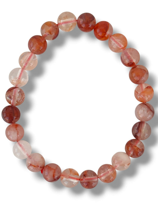 Pulsera de cuarzo hematoide natural para energía y fuerza interior
