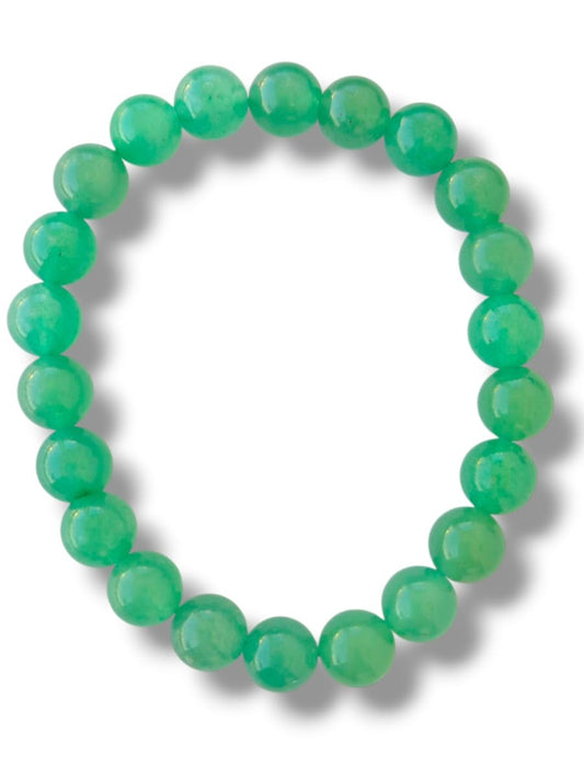 Pulsera de cuarzo verde natural 8mm para energía positiva y sanación emocional