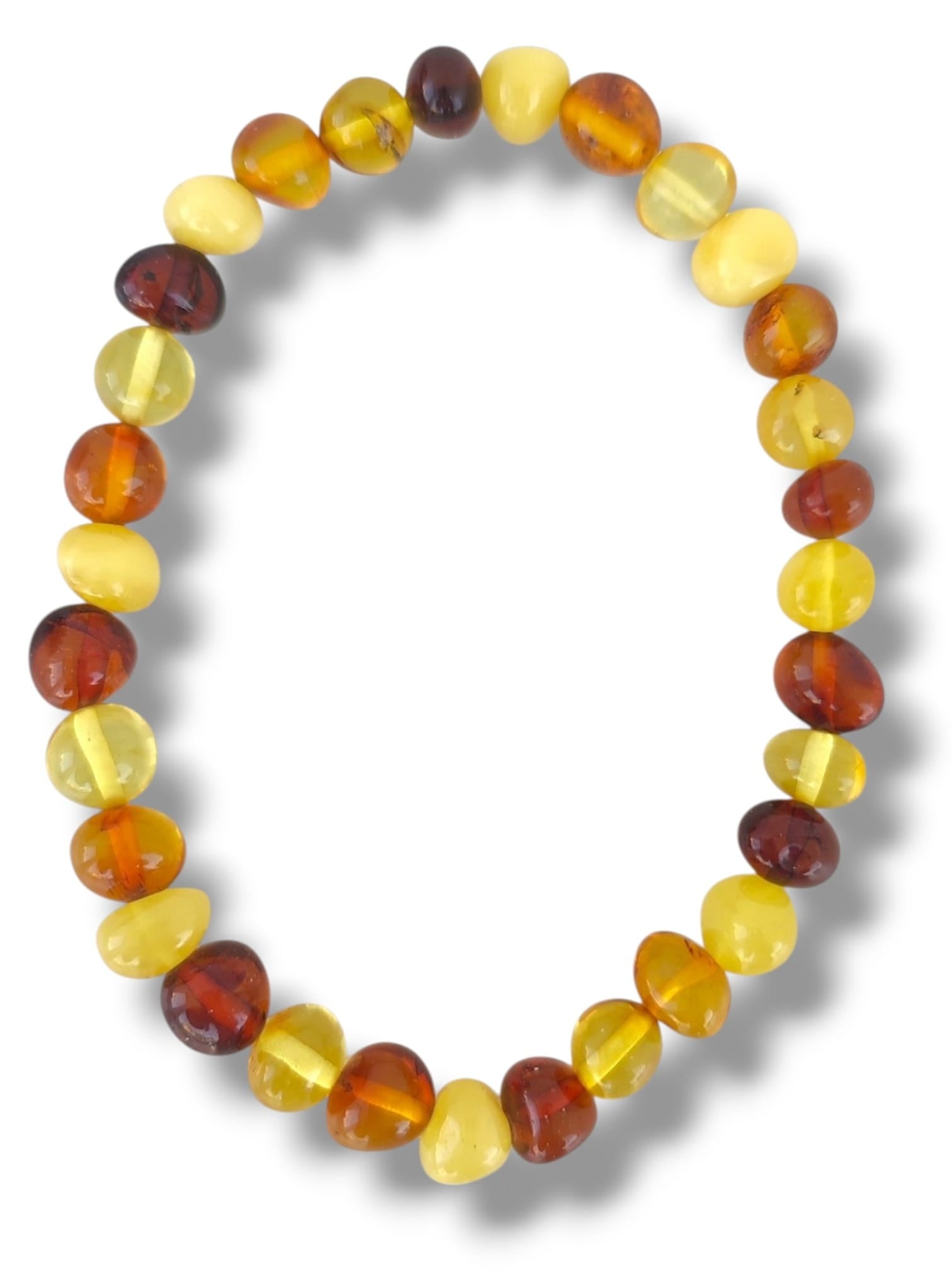 Pulsera de ambar multicolor natural para bienestar y calmar la ansiedad