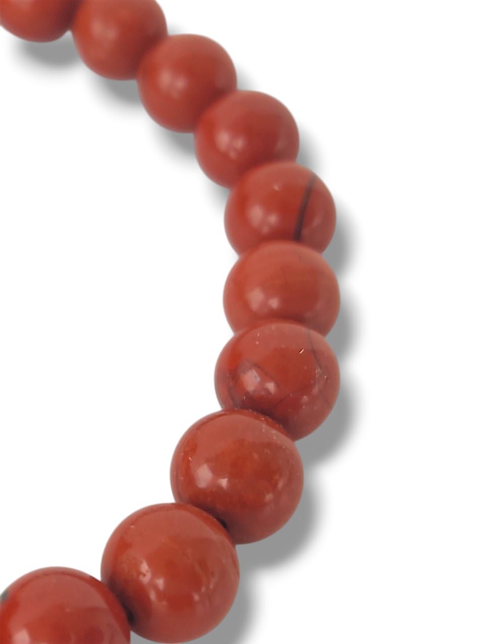 Pulsera de jaspe rojo 8mm mineral natural para vitalidad, seguridad, confianza y equilibrio emocional
