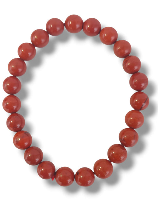Pulsera de jaspe rojo 8mm piedras energéticas
