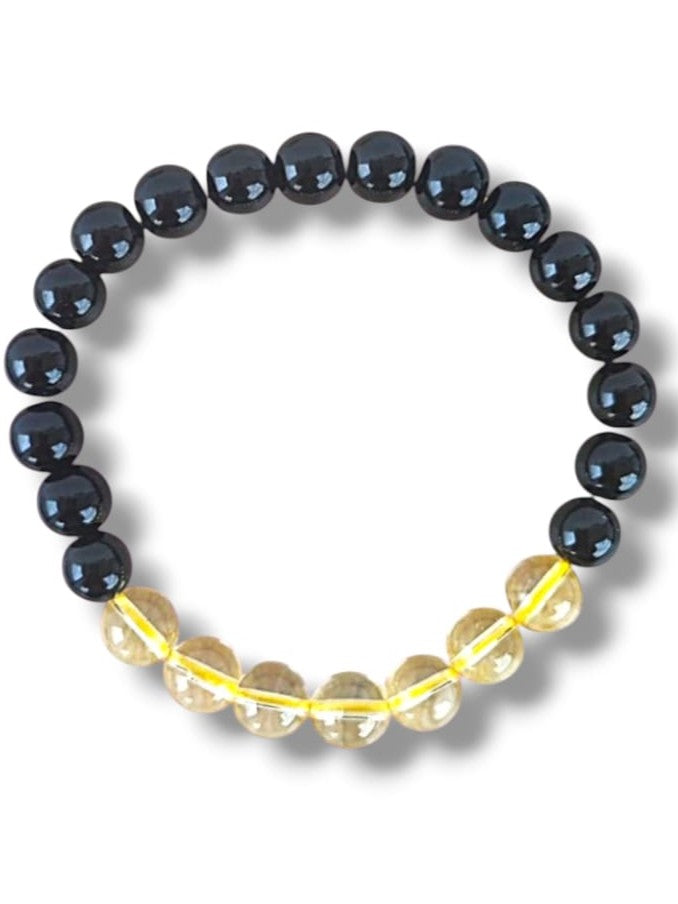 Pulsera terapéutica de obsidiana y citrino para sanación emocional 