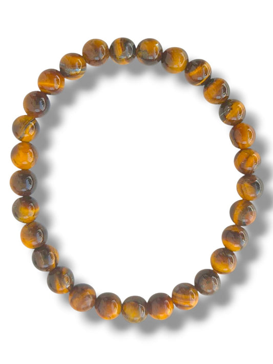 Pulsera ojo de tigre de piedra natural para energía y protección
