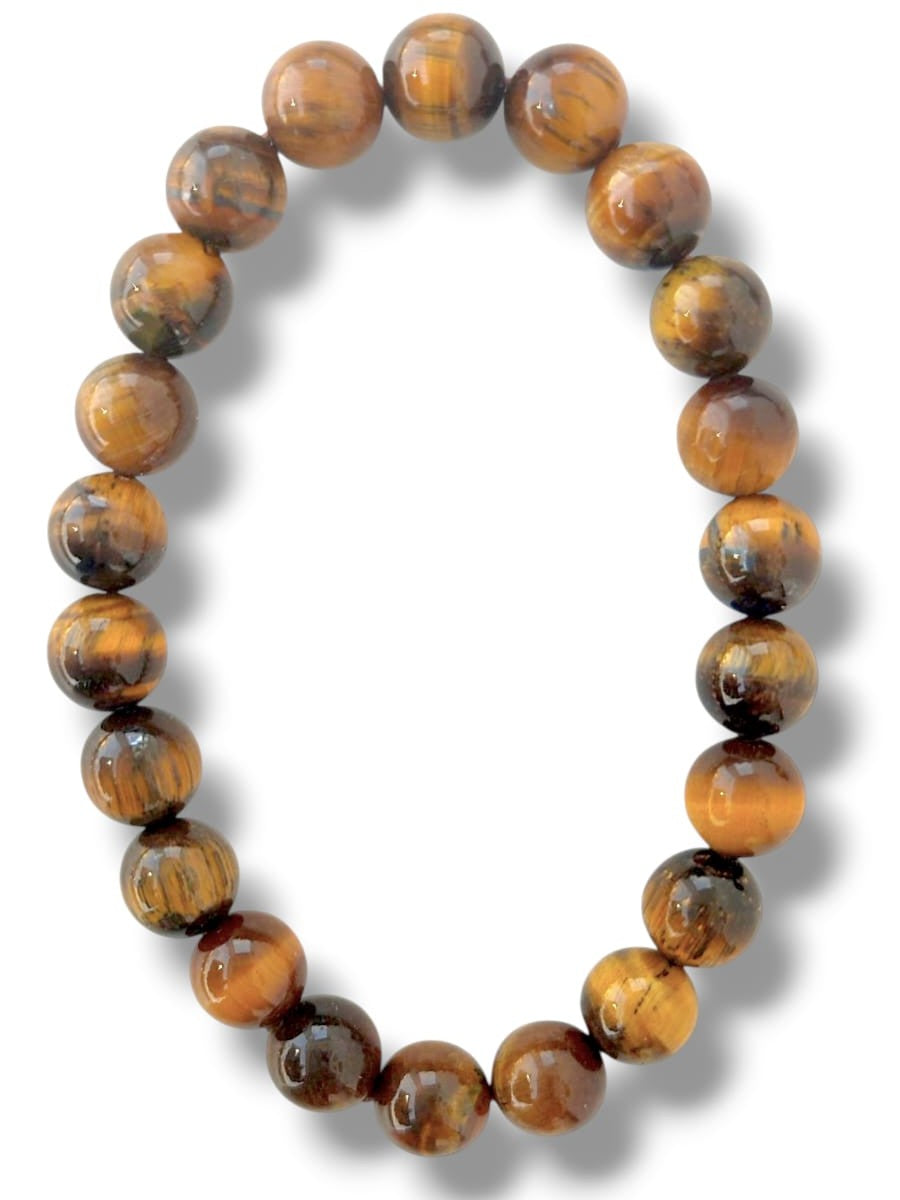 Pulsera ojo de tigre 8mm para coraje y protección energética