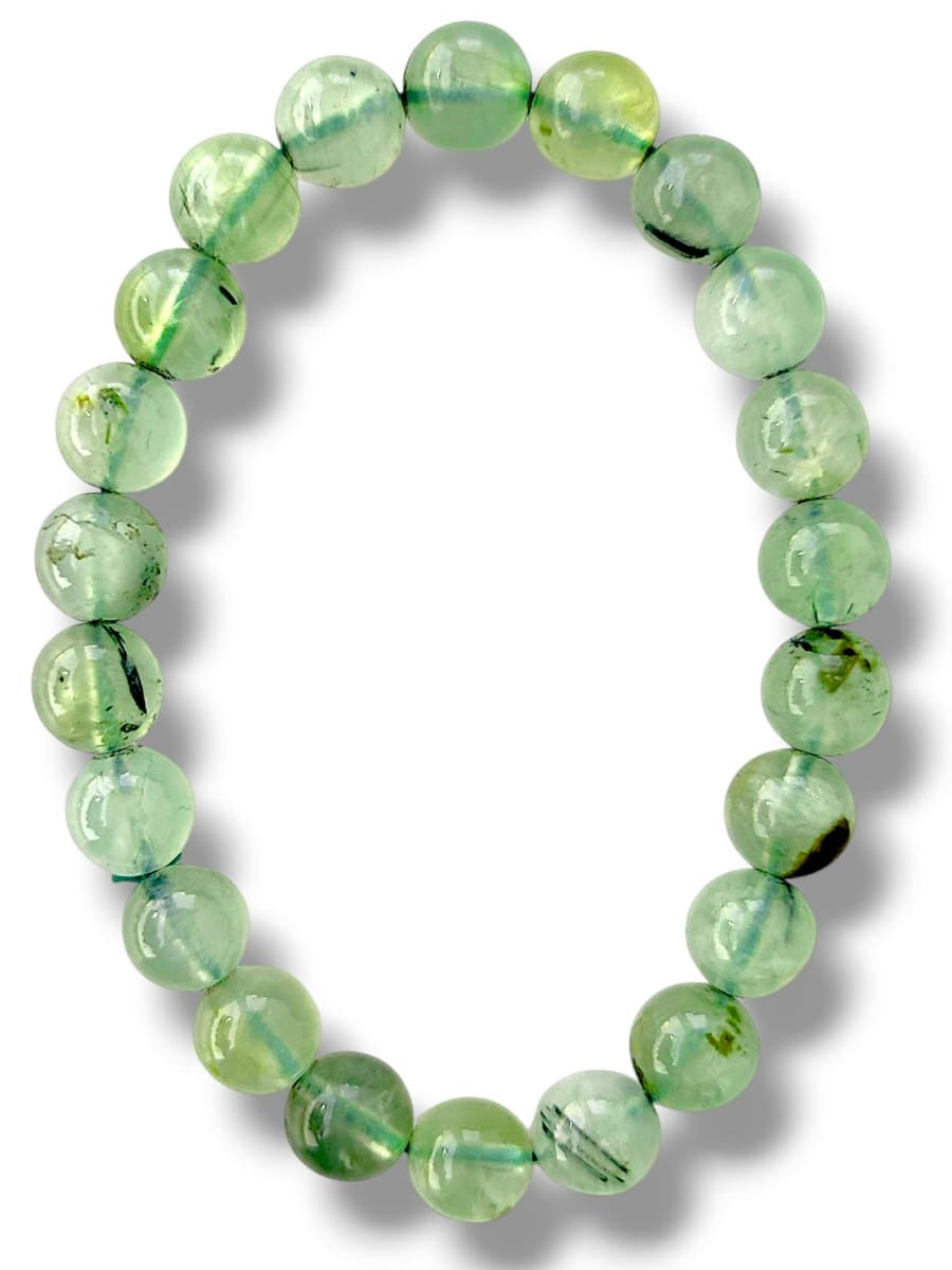 joya energética pulsera de prehnita para meditación y reiki