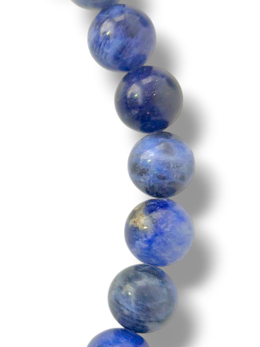 Pulsera de sodalita auténtica – cristal azul para equilibrio emocional y espiritual