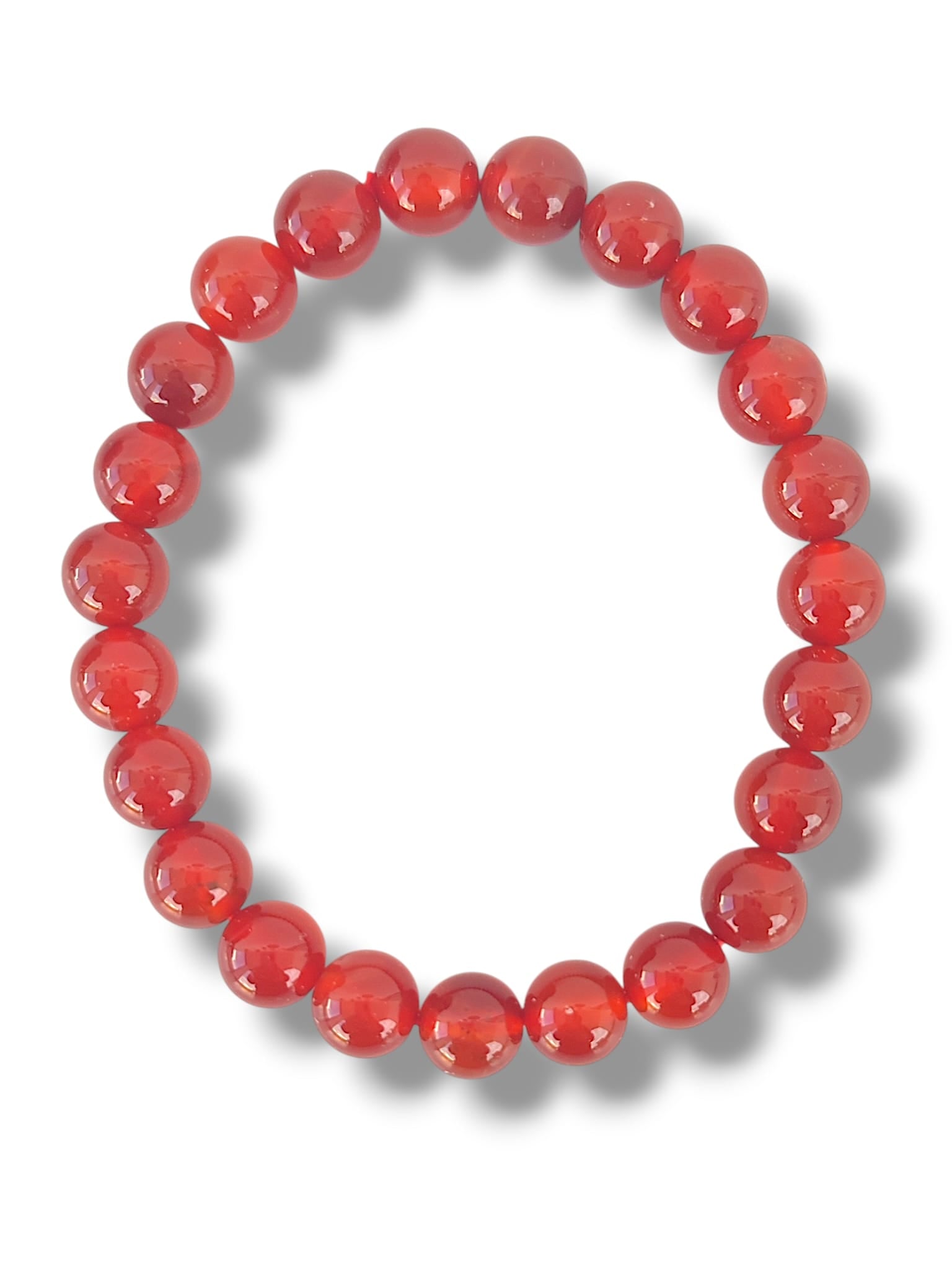 pulsera de carneola 8mm para segundo chakra y reiki