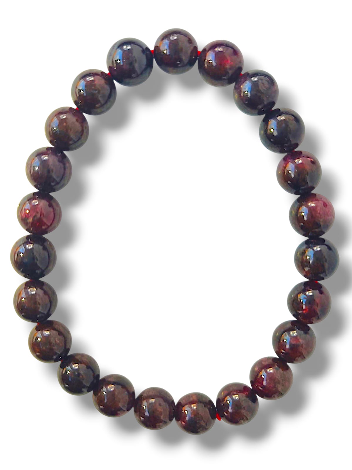 Pulsera de granate 8mm – piedra natural roja para energía vital y fuerza interior
