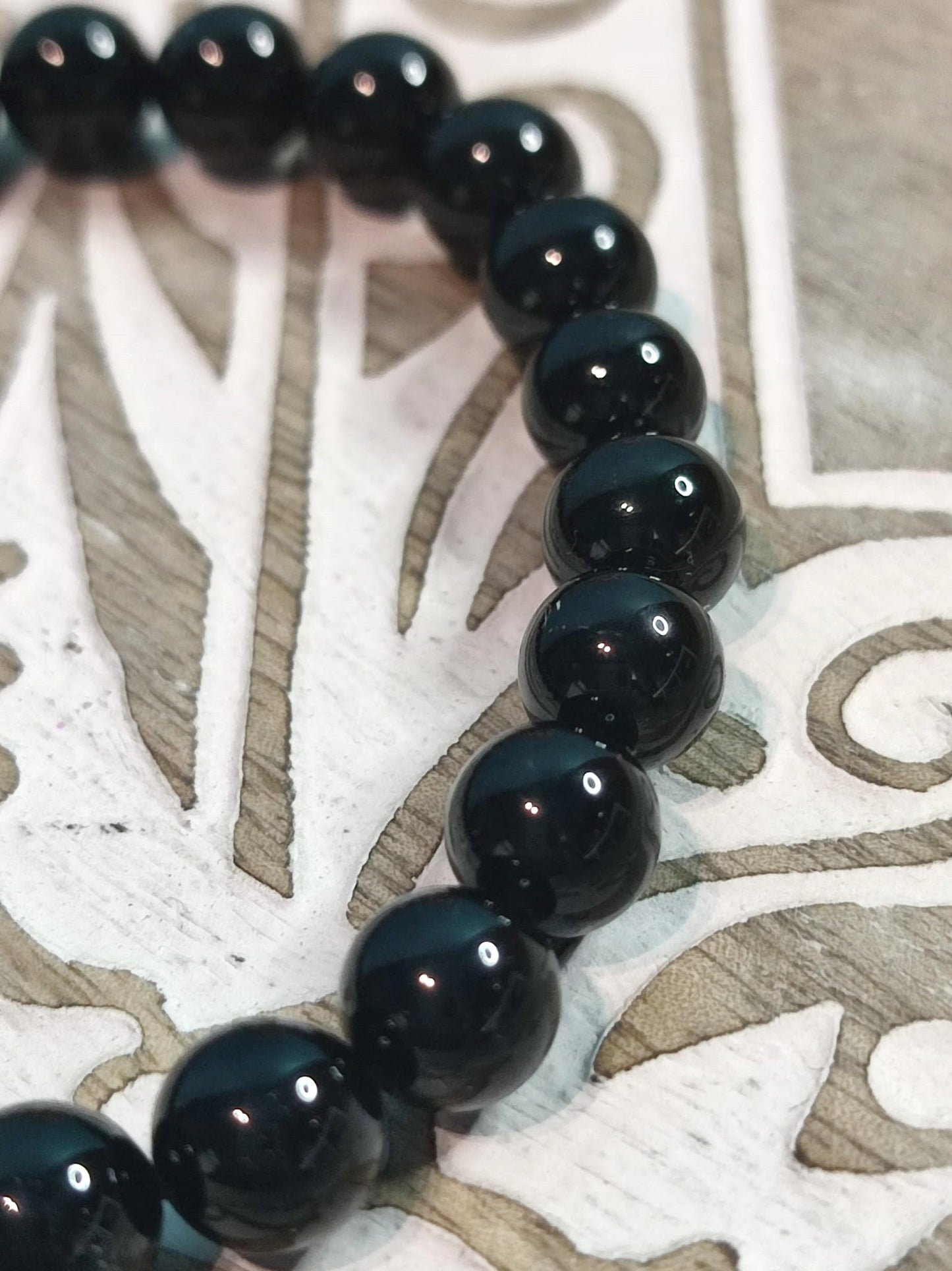 Pulsera de turmalina negra 8mm contra energías negativas