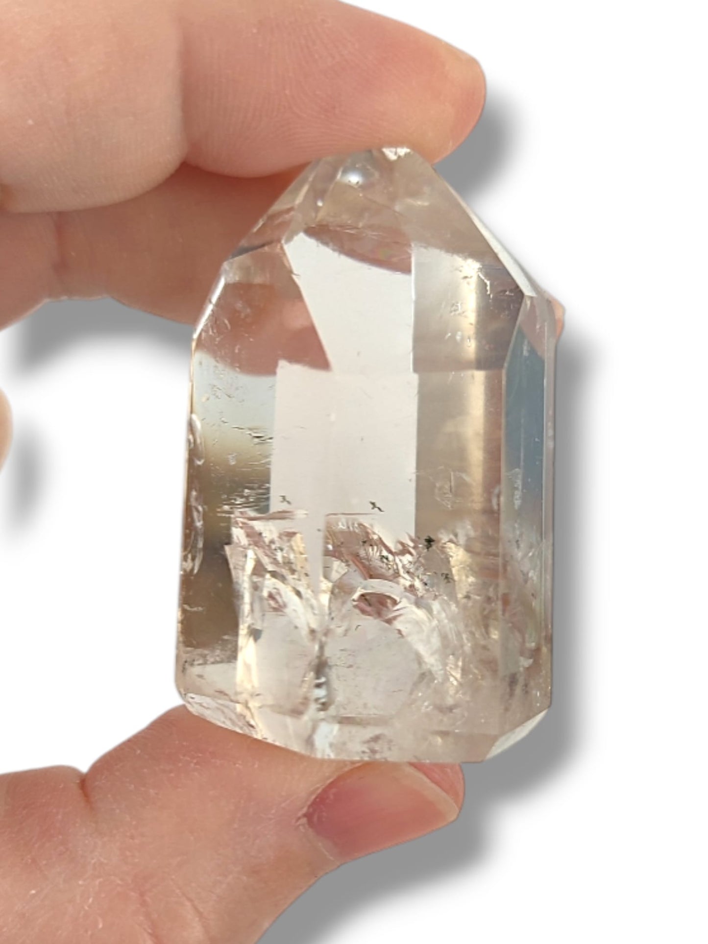 punta de cuarzo natural arcoiris para meditacion y energia reiki