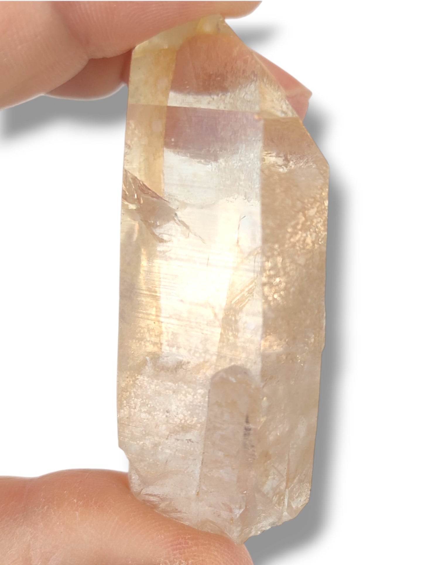 punta de cuarzo hematoide arcoiris alta vibracion mineral natural