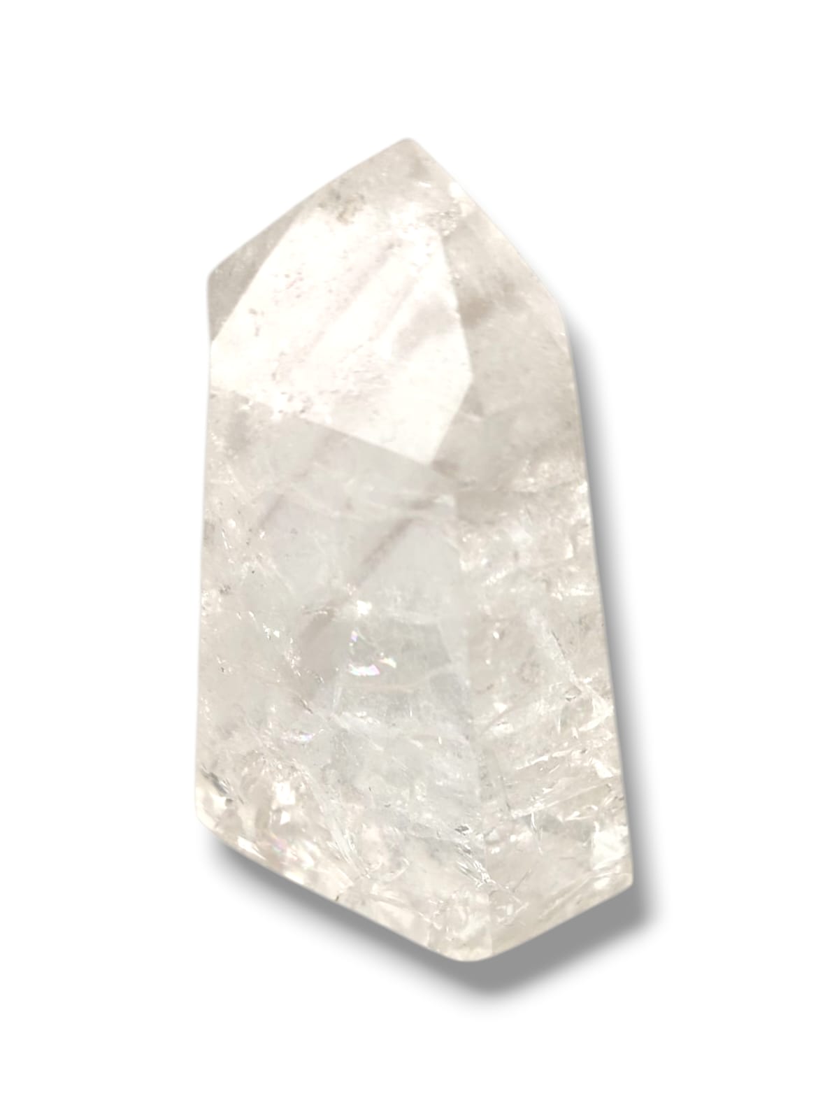 punta de cuarzo hielo arcoíris natural para reiki y sanación energética