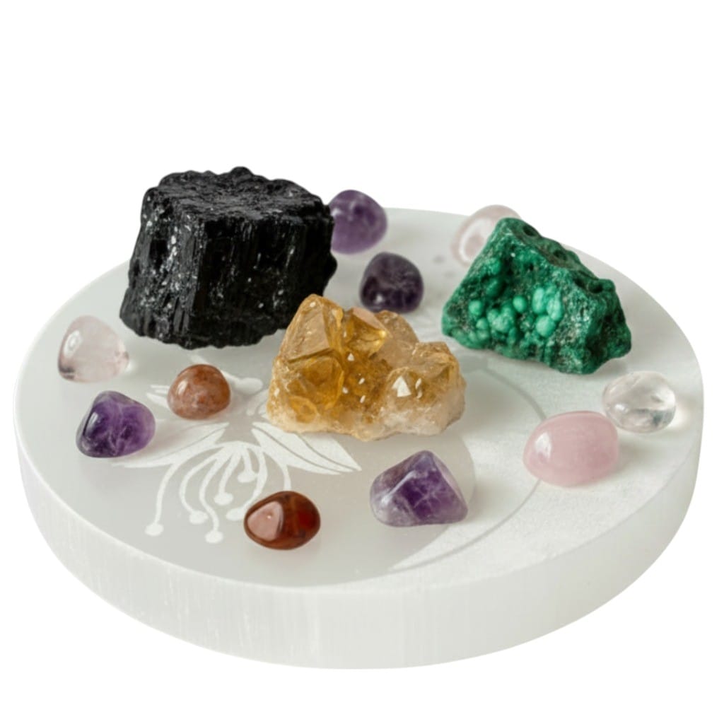 Placa de Selenita Yin Yang - Carga tus Minerales con Energía Positiva