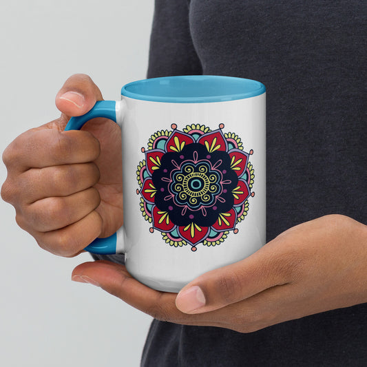 Taza decorativa con Mandala colorido, ideal para coleccionistas y amantes del té